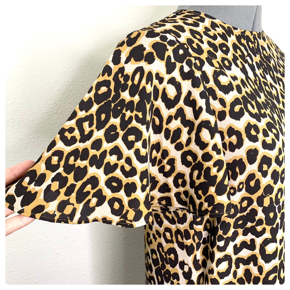 Rebecca Minkoff Leopard Print Flutter Sleeve - image 4